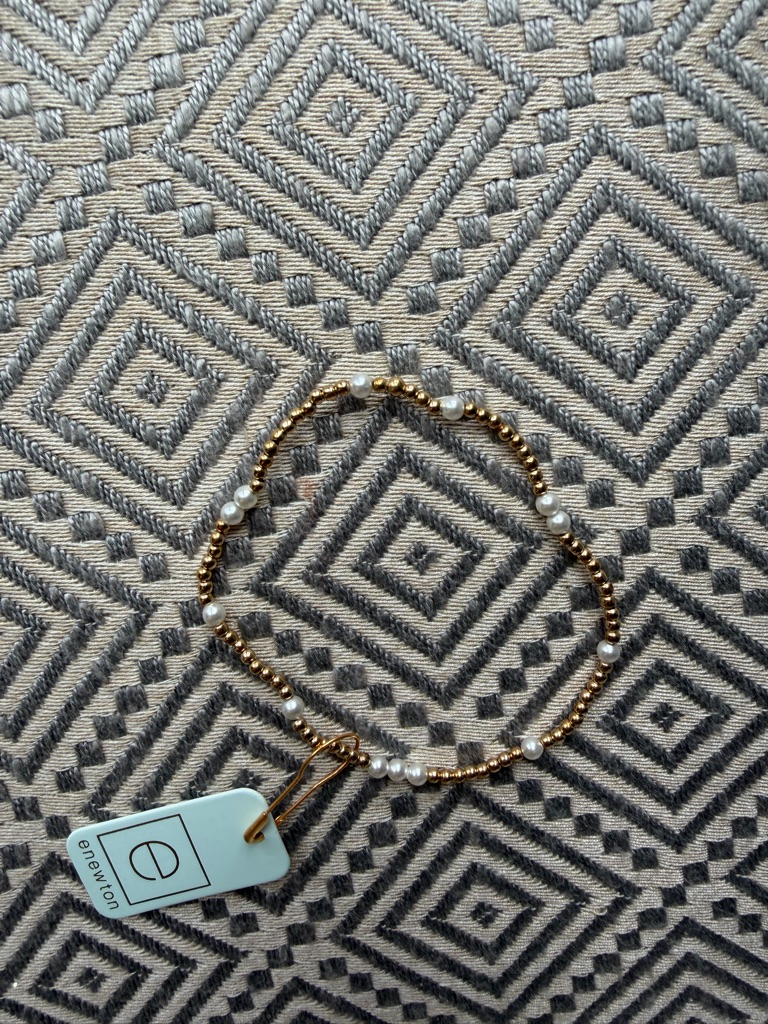 Enewton Hope Unwritten Gold Pearl Beaded Bracelet 3mm Nwt 31$